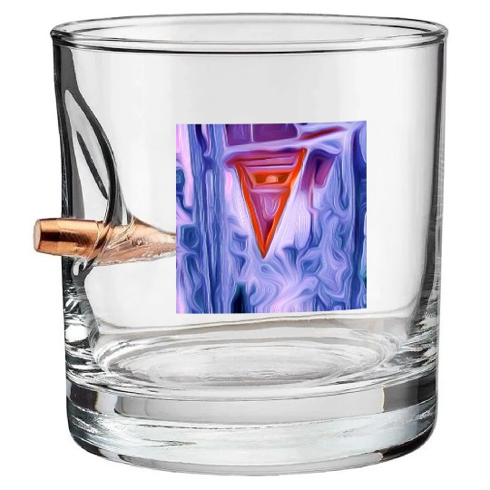 triangle digital art abstract painting Bullet Whiskey Glasses