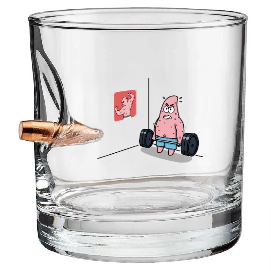 Majin Buu vs Patrick - Funny Anime Gym and Workout Bullet Whiskey Glasses