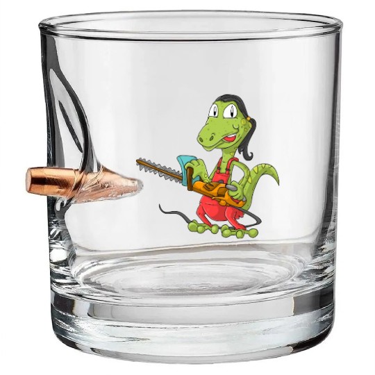 Lizard Gardener Bullet Whiskey Glasses