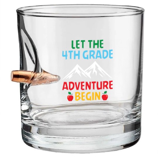4th Grade Teacher Bullet Whiskey Glasses