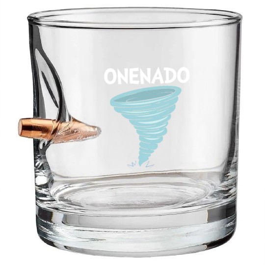 Onenado 1st Birthday Tornado Bullet Whiskey Glasses