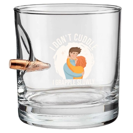 Brazilian Jiu Jitsu Sarcastic Quote MMA BJJ Bullet Whiskey Glasses
