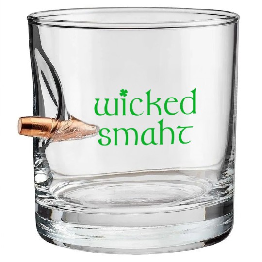 Wicked Smaht Irish Boston Bullet Whiskey Glasses