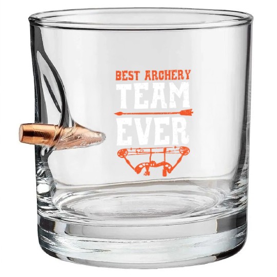 Best Archery Team Ever Shoot Arrows Archer Bowman Bullet Whiskey Glasses