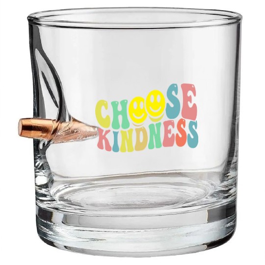 Choose Kindness - Rainbow Love Tolerance Gay LGBT Bullet Whiskey Glasses