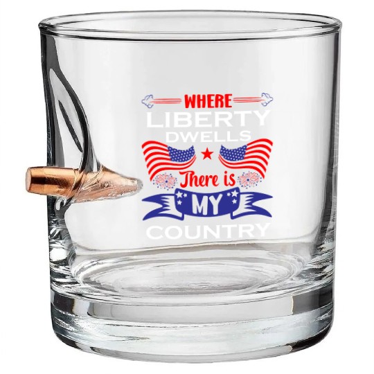US Patriotic Quotes, Patriot, Patriots Bullet Whiskey Glasses