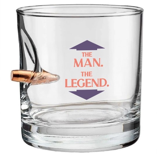 The man the legend Bullet Whiskey Glasses
