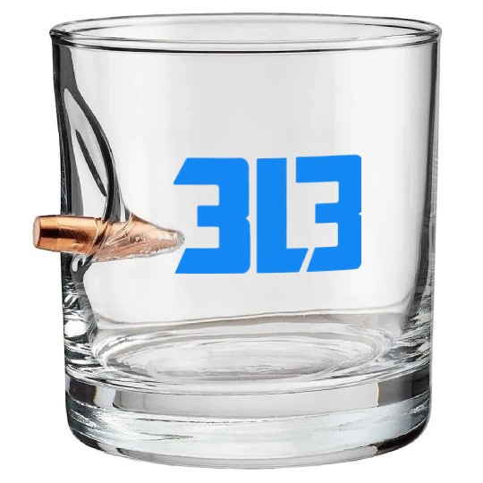 detroit lions 313 Bullet Whiskey Glasses