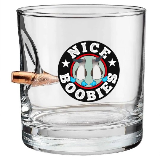 Blue Footed Booby Bird Funny Gift Bullet Whiskey Glasses
