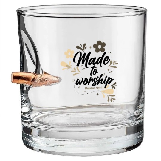 Christianity Made to Worship Christian Gift Ideas Bullet Whiskey Glasses