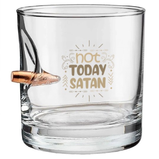Christianity Not Today Satan Christian Gift Ideas Bullet Whiskey Glasses