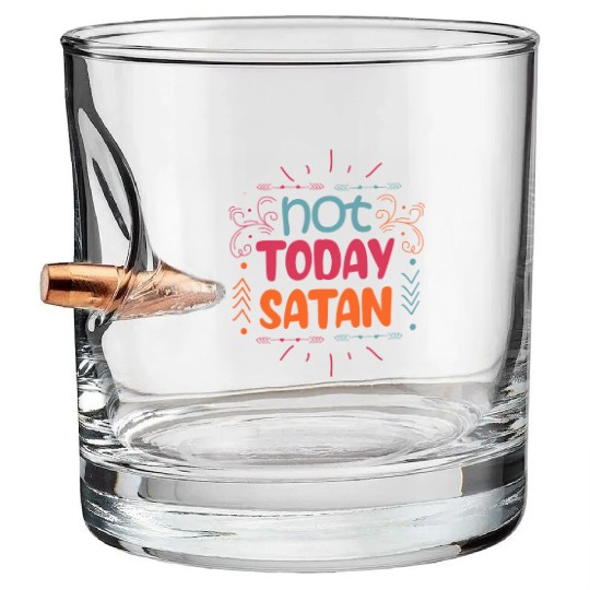 Christianity Not Today Satan Christian Gift Bullet Whiskey Glasses