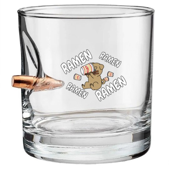 Shar Pei Instant Ramen Noodles Bullet Whiskey Glasses