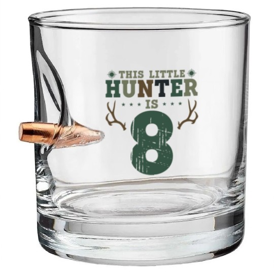 Buck Deer Hunting Hunter Kid 8th Bullet Whiskey Glasses