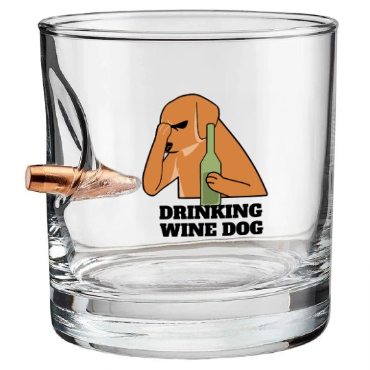 Funny Dogue De Bordeaux Drinking Wine Dog Bullet Whiskey Glasses