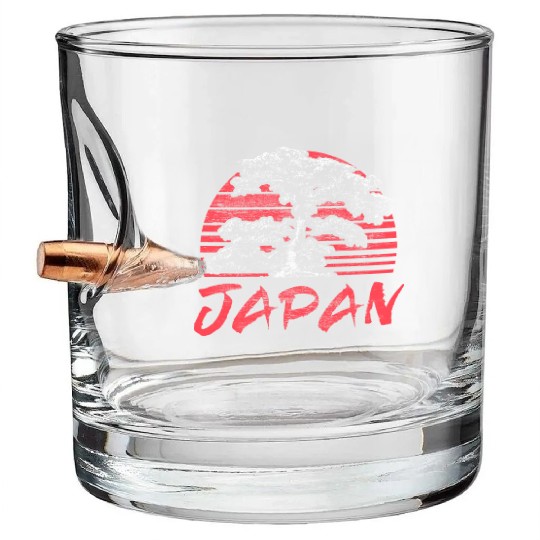 Japan Cherry Blossom Country Bullet Whiskey Glasses