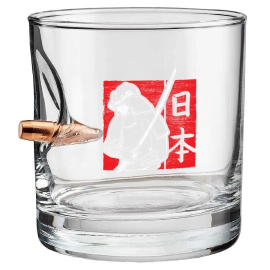 Japan Manga Flag Bullet Whiskey Glasses