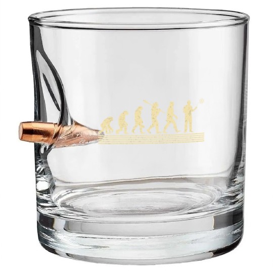 Science Teacher Evolution Bullet Whiskey Glasses