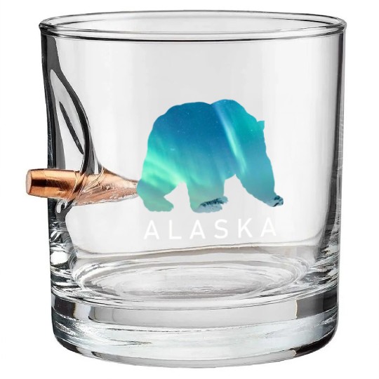 Alaska Gift USA Natur Bär Denali Grizzly Wald Bullet Whiskey Glasses