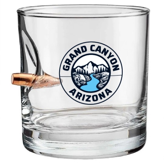 Grand Canyon Arizonna State Lovers Mountains Nature Bullet Whiskey Glasses