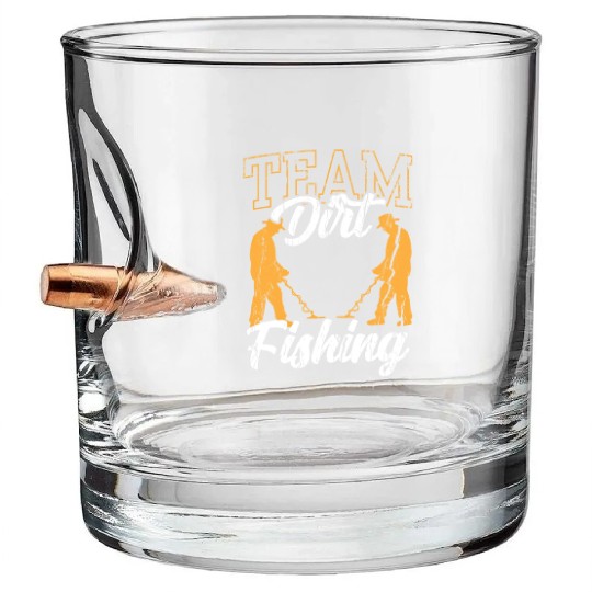 Team Dirt Fishing Detector Hobby Metal Detecting Bullet Whiskey Glasses