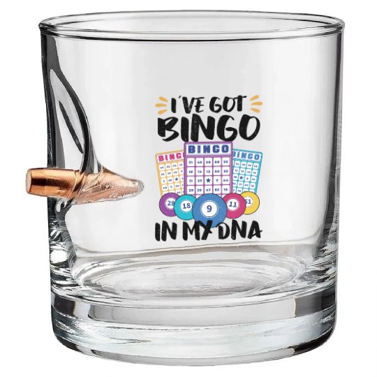Bingo Card Game Grandma Bingo Player Bingo Cards Bullet Whiskey Glasses