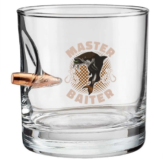 Master Baiter - Wels Catfish Hunter Bullet Whiskey Glasses