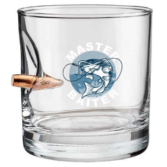 Master Baiter - Wels Catfish Hunter Bullet Whiskey Glasses