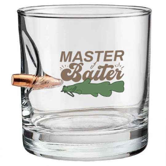 Master Baiter - Wels Catfish Hunter Bullet Whiskey Glasses