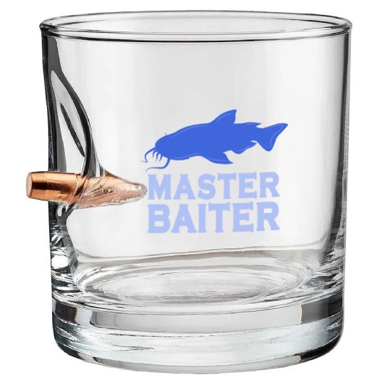 Master Baiter - Wels Catfish Hunter Bullet Whiskey Glasses