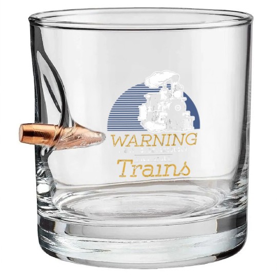 Train Lover Locomotive Bullet Whiskey Glasses