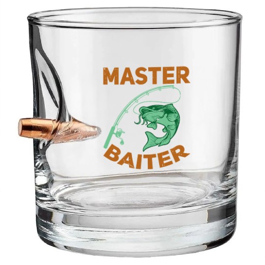 Master Baiter - Wels Catfish Hunter Bullet Whiskey Glasses