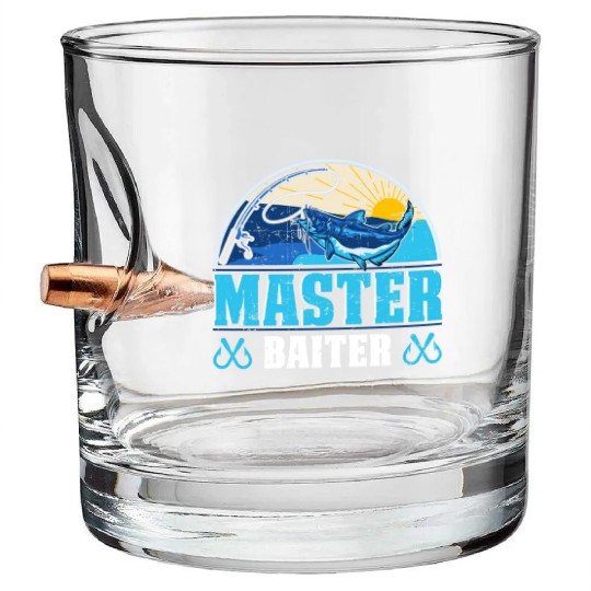 Master Baiter - Wels Catfish Hunter Bullet Whiskey Glasses