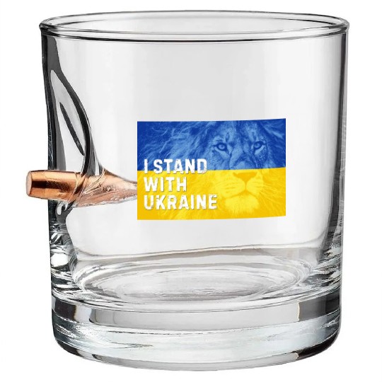 Ukraine Independence Day. I Stand with Ukraine Bullet Whiskey Glasses