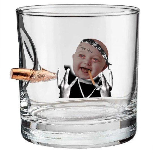 Gangster baby type shit Bullet Whiskey Glasses