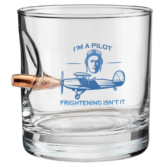 I M A PILOT Bullet Whiskey Glasses