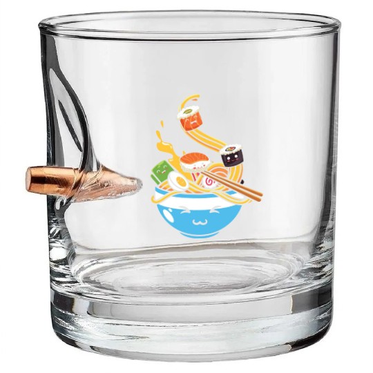 Kawaii Anime Ramen Sushi Bullet Whiskey Glasses