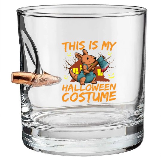 Scary Creepy Animal This Is My Halloween Costume Bullet Whiskey Glasses