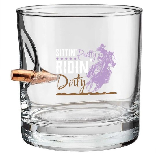 Forever Horseback Riding Equestrian Lifestyle Gift Bullet Whiskey Glasses