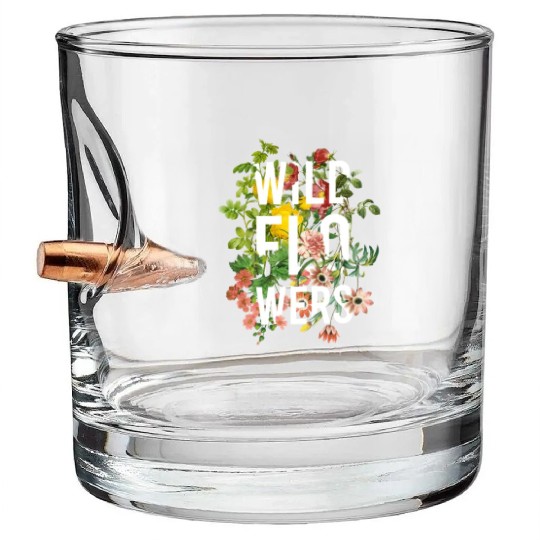 Wildflowers - nature lovers Bullet Whiskey Glasses