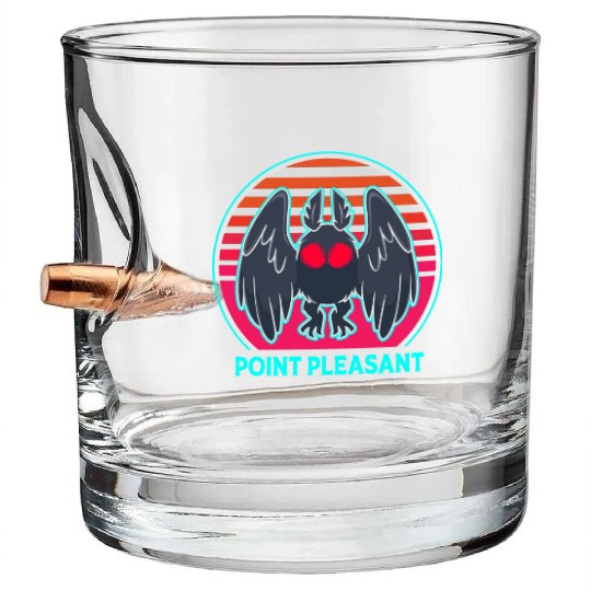 Cryptozoology Folklore Mothman Point Pleasant Bullet Whiskey Glasses