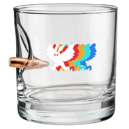 Cryptozoologist Cryptid Mothman Bullet Whiskey Glasses
