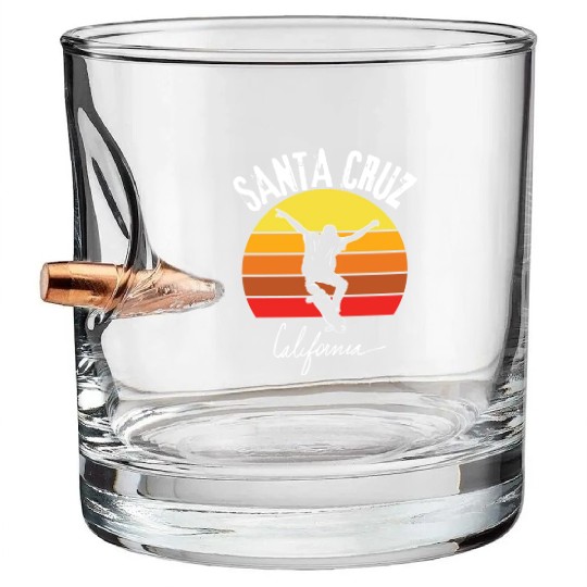 Old School Skater Santa Cruz California Bullet Whiskey Glasses