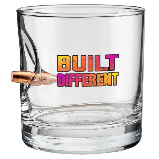 Built Different On Another Level Funny Gaming Bullet Whiskey Glasses