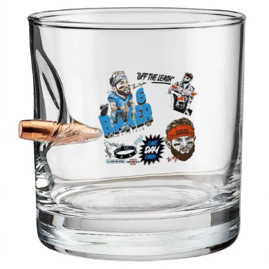 baker mayfield Bullet Whiskey Glasses
