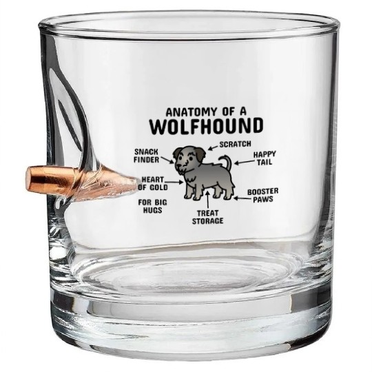 Anatomy Of A Irish Wolfhound Bullet Whiskey Glasses