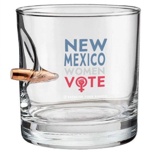 New Mexico Women Vote Voter 2022 Election Bullet Whiskey Glasses