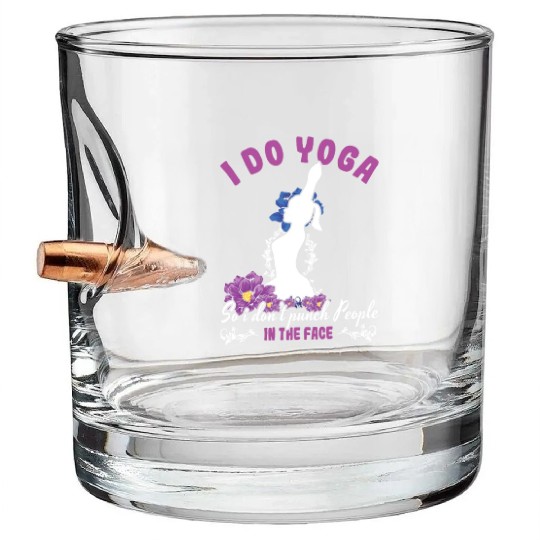 Relax Yoga Zen Mandala Meditate Funny Punch Yoga Bullet Whiskey Glasses