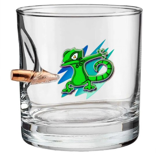 Dabbing Gecko - Jack O Lantern Eyes Bullet Whiskey Glasses
