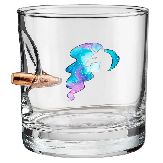 Elegant Galaxy Unicorn Bullet Whiskey Glasses